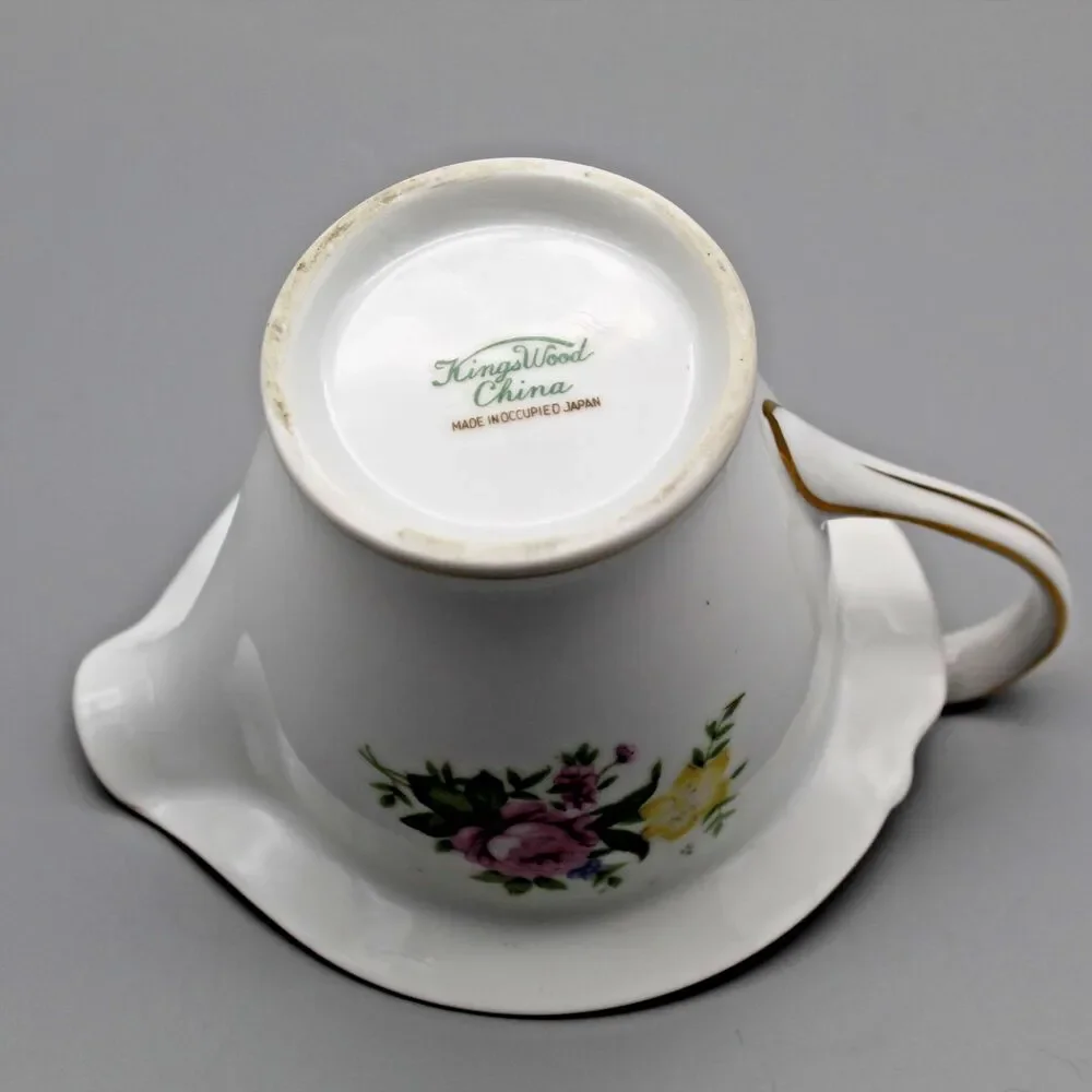 Kingswood China Creamer 8 ounce Spring Floral Design Occupied Japan